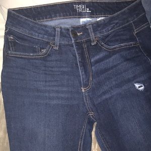 Jeans, time and tru, they are a size 10